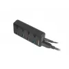 Natec Mantis 2 NHU-1557 4-Port-USB-3.0-Hub, USB-Type-B-Eingang, Ein-/Aus-Schalter, Netzteil, schwarz