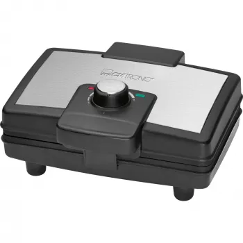 Clatronic WA 3606 Waffeleisen 2 Waffeln Schwarz,Edelstahl 800 W