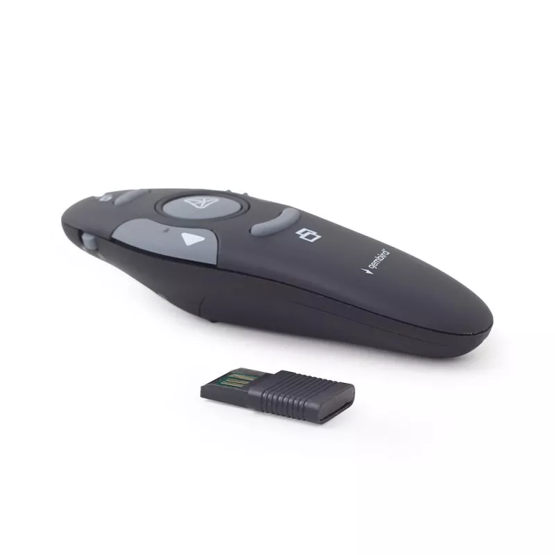 Gembird WP-L-11 Funk-Presenter mit Laserpointer, 2,4 GHz, Schwarz