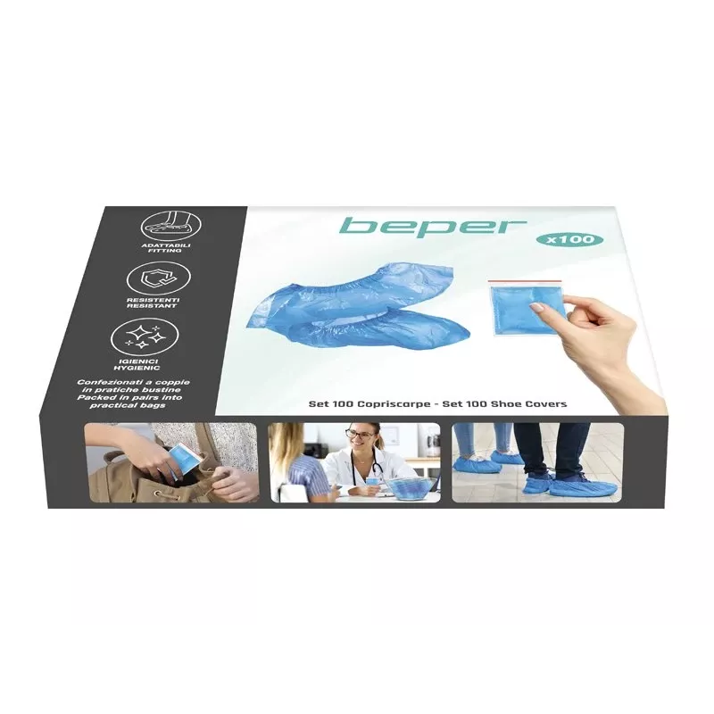 Beper C206UTI006 Überschuhe, 100 Stück, wasserdicht