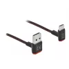 USB-Kabel DeLOCK EASY-USB 2.0 Typ-A-Stecker auf Typ-C-Stecker abgewinkelt 0,5m schwarz