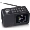 Lenco CR-625BK DAB+/FM Radiowecker mit Bluetooth und kabellosem Laden, schwarz