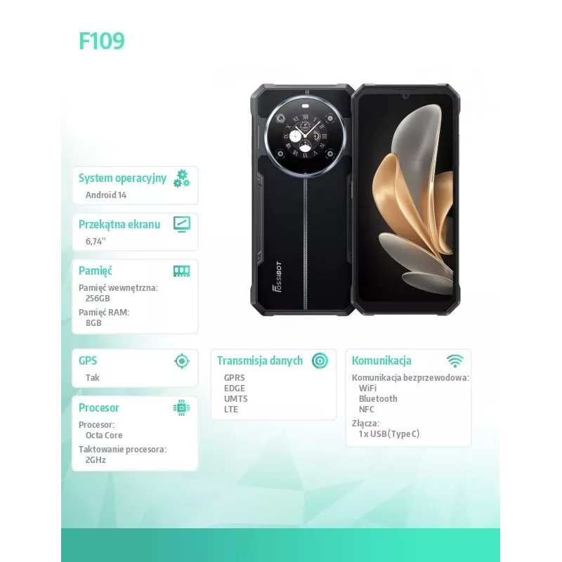 Smartphone FOSSiBOT F109 schwarz — F109 Schwarz CH Modell