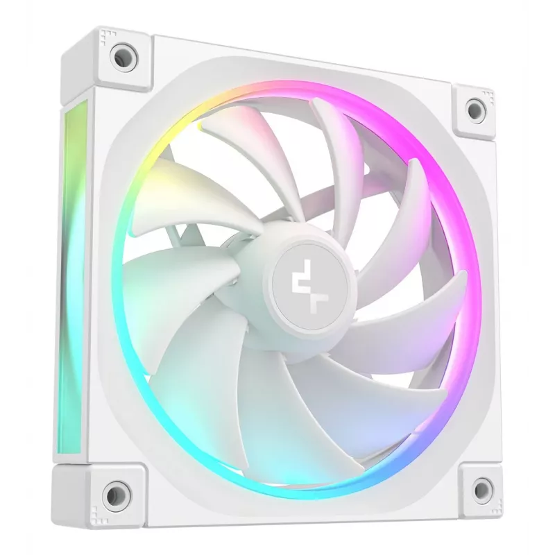DeepCool FL12 WH 3-in-1 120-mm-Gehäuselüfter (3 Stück), 2150 U/min, fluiddynamisches Lager, 4-Pin-PWM, Weiß