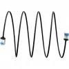 Goobay Ultra-Flexible CAT 6A Patchkabel schlank U/FTP schwarz – extra-kurzer Stecker (74317)