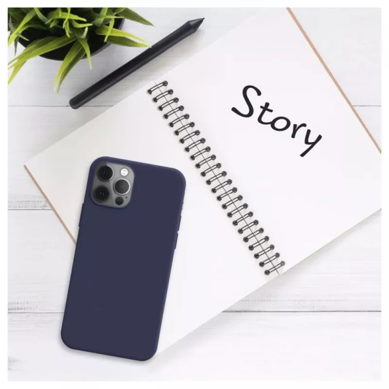 Handy-Rückabdeckung FIXED für Samsung Galaxy S25 – Gummi, blau