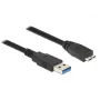 USB-Kabel DeLOCK 85073 USB 3.2 Gen 1 1,5 m USB A Micro-USB B Schwarz