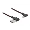 USB-Kabel DeLOCK EASY-USB 2.0 Typ-A Stecker auf Micro-B Stecker abgewinkelt 0,2 m schwarz