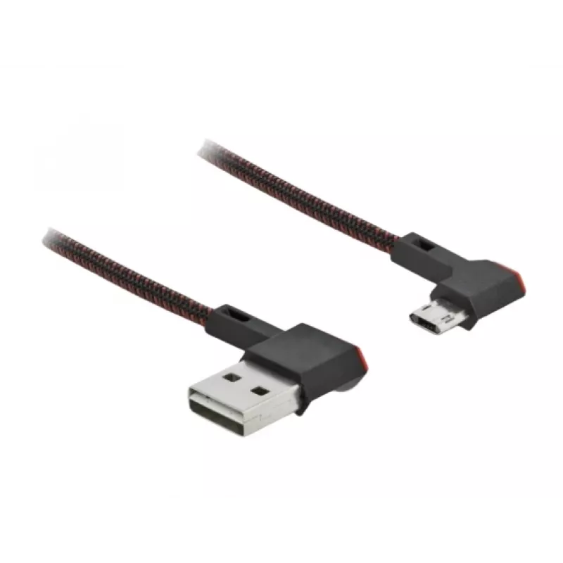 USB-Kabel DeLOCK EASY-USB 2.0 Typ-A Stecker auf Micro-B Stecker abgewinkelt 0,2 m schwarz