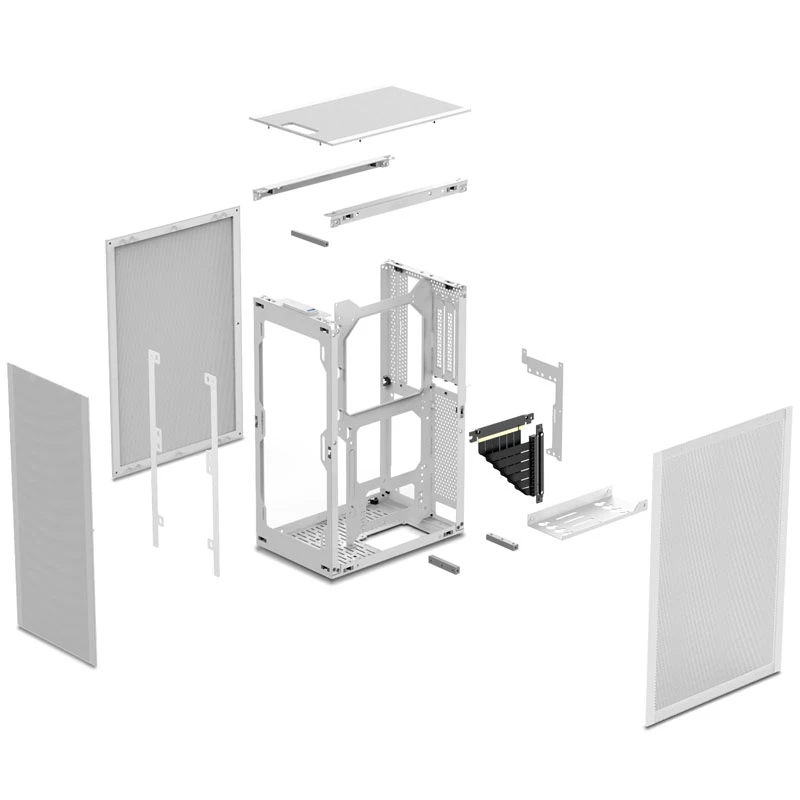 SSUPD Meshlicious Full Mesh PCIE 4.0 Edition Mini-ITX Gehäuse - Weiß