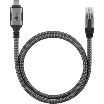 Goobay 70753 USB-C to RJ45 Ethernet CAT 6 Kabel for Stable Wired Internet Connection with Router/Modem/Network Switch/Replaces USB to RJ45 Adapter / 1