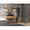 Top E Shop NEL IV ANTR/ART Badezimmerschrank, Graphit/Eiche