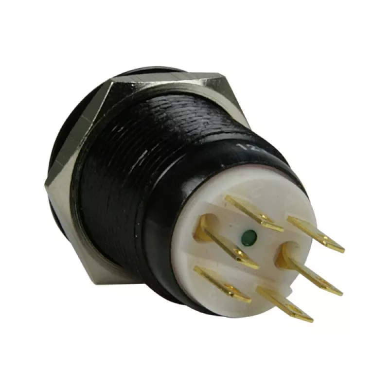 Lamptron LAMP-SW1912L-H Vandalismustaster 19 mm, Blackline, rot