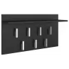 Wandgarderobe Top E Shop WIESZAK 2F CZERŃ MAT — Spanplatte, 7 Haken, 700×200×400 mm, schwarz