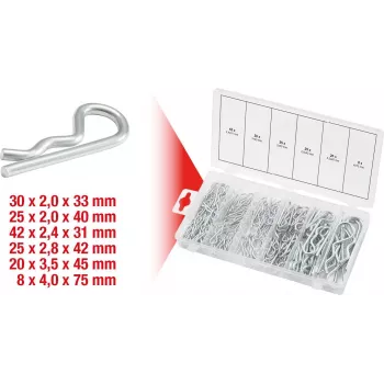 KS Tools Federsplint-Sortiment, 1,8x33 - 3,9x75 mm, 150 Stk., 970.0060