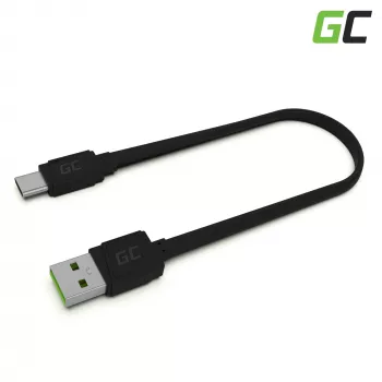 USB-A-auf-USB-C-Kabel Green Cell KABGC03 — 0,25 m, Schwarz, 480 Mbit/s