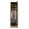 Kleiderschrank Topeshop SD-50 SON KPL 5 Regale 1 Tür Eiche