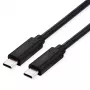 ROLINE USB4 Gen 3x2 Kabel USB-C auf USB-C, 40 Gbit/s, 100 W, 0,5 m, schwarz, 11.02.9091