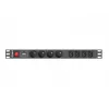 Lanberg PDU-04E04I-0200-IEC-BK 1HE Rack-PDU, 4x Typ E + 4x IEC C13, 10 A, 2 m, Schwarz