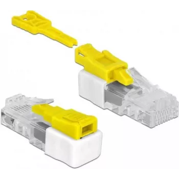 Delock 85334 RJ45 Port Blocker Set, 5 Stk., Weiß/Gelb