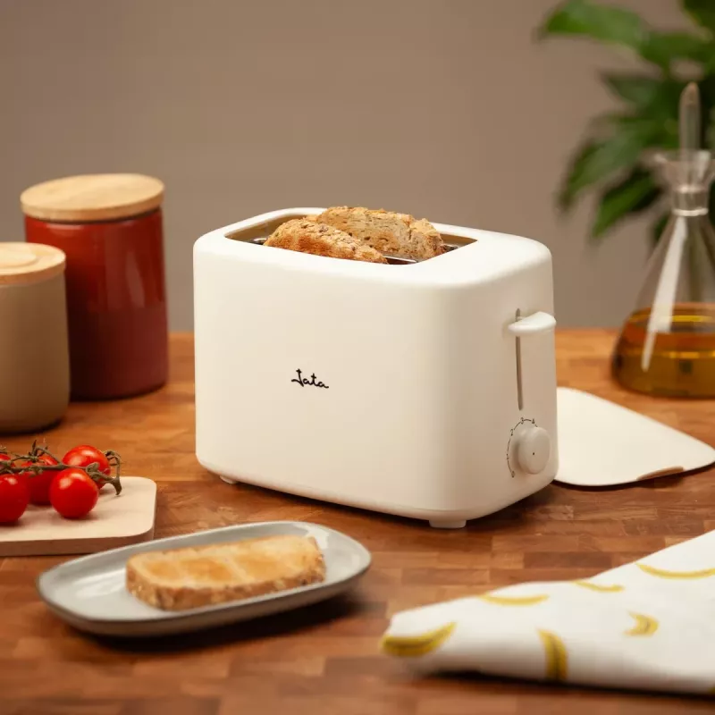 Jata JETT1048 Toaster, 2 Schlitze, 750 W, 6 Röstgrade, Weiß