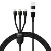 USB-Kabel Baseus CASS030101 1,2 m USB-A/USB-C USB-C/Micro-USB-B/Lightning Schwarz