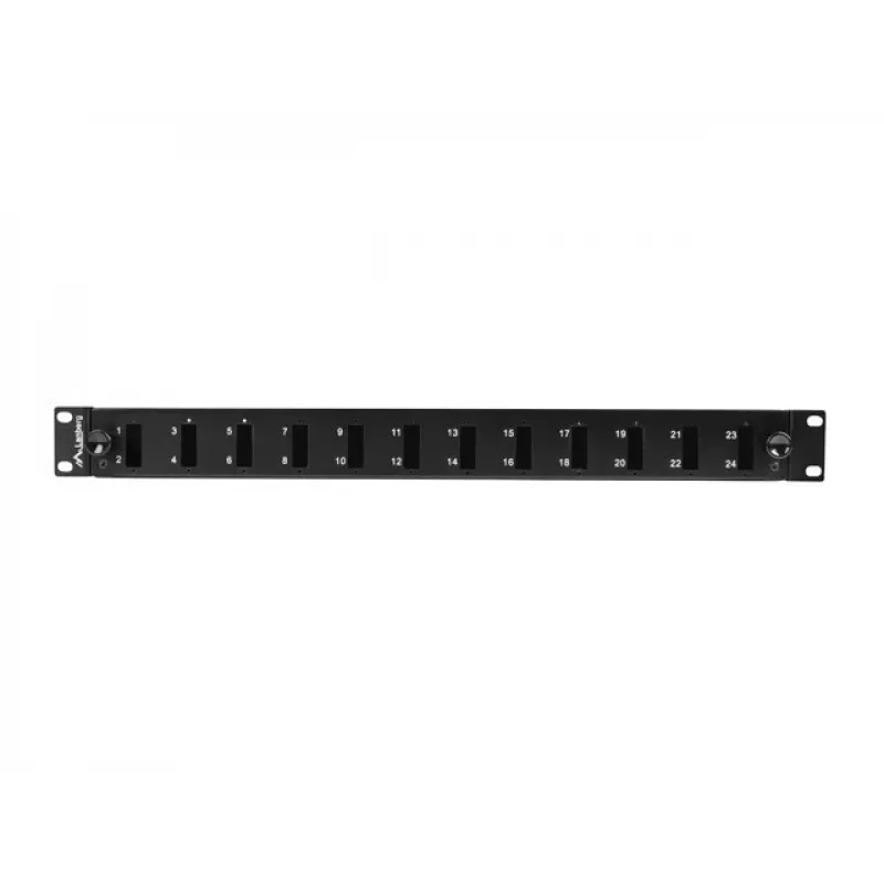 Patchfeld Lanberg FOP1-12SD-LQB 1U Stahl Schwarz Rackmontage