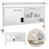 Schreibtisch-Trennwand ergo office ER-301 W – 1116 mm breiter Stahl-Sichtschutz mit Magnettafel, weiß, max. Belastung 10 kg