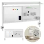 Schreibtisch-Trennwand ergo office ER-301 W – 1116 mm breiter Stahl-Sichtschutz mit Magnettafel, weiß, max. Belastung 10 kg