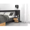 Nachttisch Topeshop M2 ANTRACYT/ARTISAN 2 Schubladen Anthrazit Eiche Holz