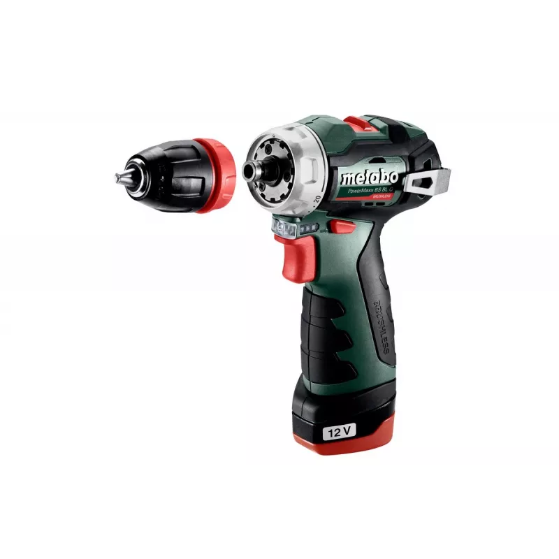 Metabo PowerMaxx BS BL Q 601749500 Akku-Bohrschrauber, 12V, 38 Nm, 2x 2,0 Ah