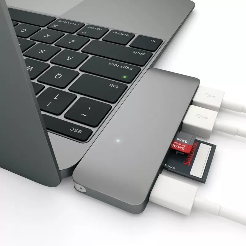 Satechi ST-TCUPM Type-C USB 3.0 3-in-1 Kombi-Hub