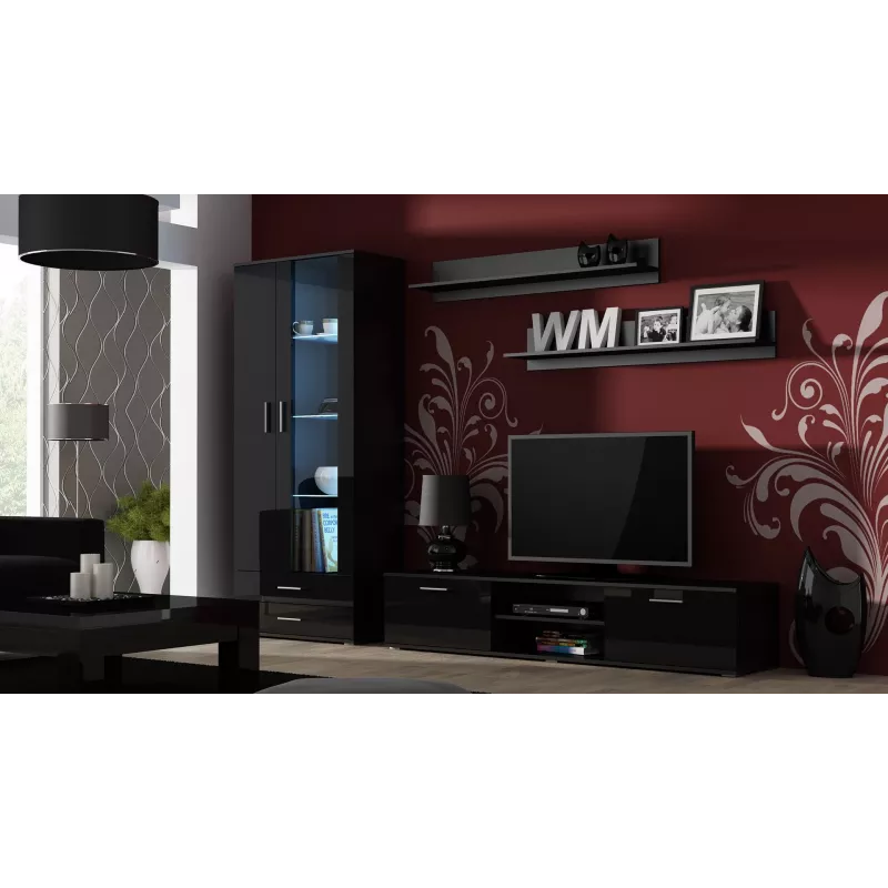 Cama TV-Ständer SOHO 180 schwarz/schwarz glänzend