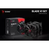 SAVIO BLADE X1 Lüfter-Set, 3 x 120 mm, 4-Pin-PWM, Schwarz