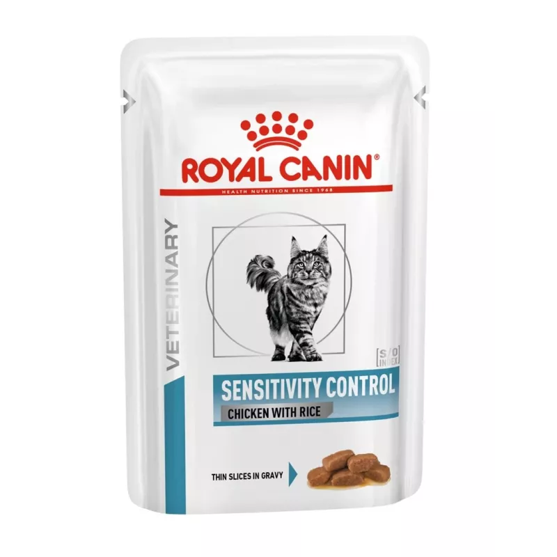 Royal Canin Vet Sensitivity Control Nassfutter für Katzen, Huhn in Soße, 12 x 85 g
