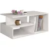 Topeshop PRIMA BIEL Couchtisch / Beistelltisch / Endtisch Couchtisch frei geformt 1 Bein(e)