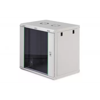 Wandmontage-Schrank DIGITUS Dynamic-N 12U, 19 Zoll, 600x450 mm (BxT), IP20, Schlüsselschloss, unmontiert