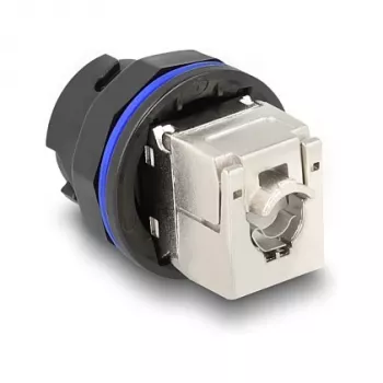 Delock 67047 RJ45 Cat.6A Einbaubuchse mit LSA-Anschluss, Schwarz