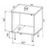 Cama Meble HOLE Nachttisch, 2er-Set, 44×40,5×53,5 cm, matt weiß