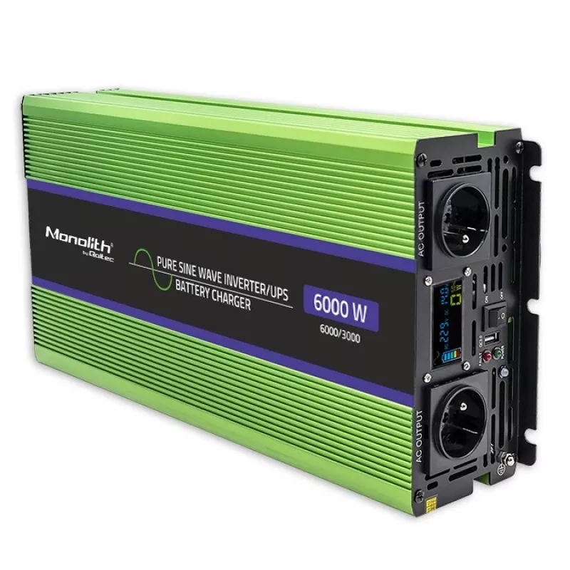 Auto-Wechselrichter Qoltec Monolith 6000 W Grün 12 V