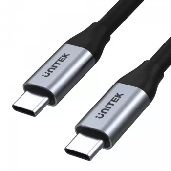 USB-C-zu-USB-C-Daten- und Ladekabel Unitek C14082ABK 1 m, USB 3.2 Gen 2 (10 Gbit/s), 100 W PD, Schwarz