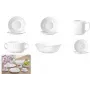 Suppenteller Esmeyer Trianon tief 225 mm weißes Glas — Set mit 6 Stück, spülmaschinengeeignet