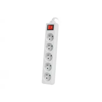 Stromverlängerungskabel Lanberg PS1-05E-0300-W 3m 5 AC-Steckdosen Innen/Außen Weiß