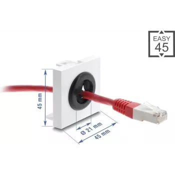 Kabeldurchführung DELOCK Easy 45, Kabeleinlass für Schreibtisch / Tisch