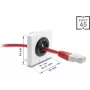 Delock Easy 45 91074 Kabeldurchführung, rund, Weiß, Schwarz