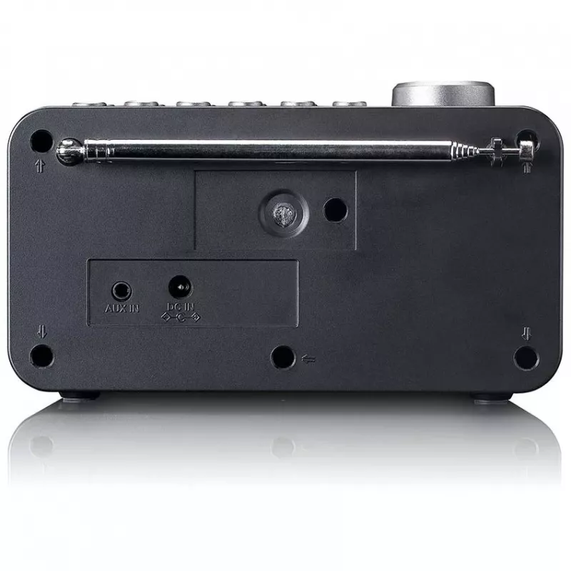 Lenco CR-625BK DAB+/FM Radiowecker mit Bluetooth und kabellosem Laden, schwarz