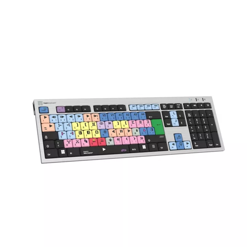 Logickeyboard LKB-MCOM4-AJPU-FR Tastatur USB AZERTY Französisch Silber (LKB-MCOM4-AJPU-FR)