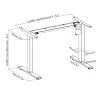 Ergo Office Einzelmotor-Elektroschreibtisch, für Stehposition, max. 80 kg, max. Höhe 1160 mm, ER-443