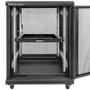 Qoltec 54509 Schiebeboden aus Stahl für Rack, 600x600, Schwarz