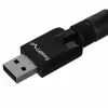 Lanberg NC-0150-WE Mini-USB-WLAN-Adapter N150, 150 Mbit/s, 1 externe Antenne, Schwarz